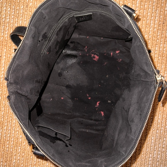 Vintage Gucci Black Jolicoeur Monogrammed Handbag Tote Bag - Picture 10 of 13